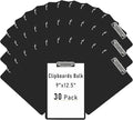 MIVIDE 30 Pack Black Clipboards, Black Plastic Clipboards, Plastic Office Clipboard 12 x 8.7 Inch Letter Size for Classroom, Teacher, School, Home, Office Supply