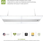 ASD LED Linear High Bay Light Fixture, Commercial Shop Lighting | Dimmable, Power Adjustable, DLC Premium, UL Listed | 500W 75000LM 5000K 100-277V | Warehouse, Garage, Workshop Lamp | White