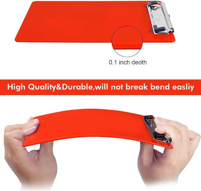 Red Nursing Clipboard with Pen Holder,Plastic Clip Boards 8.5x11 Heavy Duty,A4 Letter Size, Cute Clipboards for Women Kids Teacher,Classroom Office Home