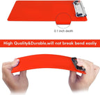 6 PCS Clipboards Bulk Nurse Clipboard with Pen Holder,Plastic Clip Boards 8.5x11,A4 Letter Size Cute Clipboards for Women Kids Teacher,Classroom Office Home(Red)