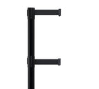 CCW Series WBB-200D - Set of 2 Retractable Dual Belt Stanchion Safety Barrier, Heavy-Duty Rubber Base Yellow Post (7.5 Foot Belt, Yellow with"Caution - Wet Floor" Black Letters Belt)