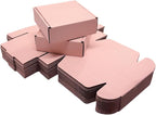 15 Pcs 6 x 6 x 2 inches Corrugated Cardboard Gift Boxes Recyclable Shipping Boxes for Mailing & Holidays, Wedding, Birthday, Gifts Packaging (Powder Pink, 6 x 6 x 2")