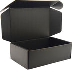 Small Black Shipping Boxes for Small Business Pack of 25-9x6x3 inches Cardboard Corrugated Mailer Boxes for Shipping Packaging Craft Gifts Giving Products