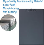 Acocony 11x17 Clipboard Aluminium with Pen Holder Extra Large Clipboard Vertical Super Hard 11 x 17 Clipping Board Black Pack of 1