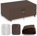 Heavy Duty Patio Furniture Covers Waterproof, 600D Outdoor Furniture Cover Waterproof for Sectional Sofa Couch, Outdoor Dining Table and Chair Set Covers 52''L x 22''W x 35''H, Brown