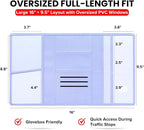 LINTRU Car Registration and Insurance Holder Trifold, Oversized Fit with Reinforced Construction, Matte PU Leather Vehicle Glove Box Organizer for Documents, Car Accessories for Men and Women