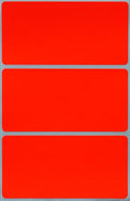 Royal Green Rectangular Stickers Color-Coding Labels for Organizing, Moving, and Storage Boxes 4" x 2" Stickers to Write On Name Tags, 45-Pack (Neon Red)