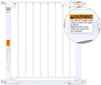 Cumbor 2 Pack 29.7-46" Baby Gate for Stairs, Mom's Choice Awards Winner-Auto Close Dog Gate for doorways, Easy Install Pressure Mounted Pet Gates indoor, Easy Walk Thru Wide Safety Gate for Dog, White