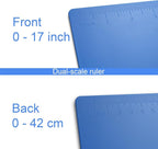 Acocony 11x17 Clipboard Landscape with Ruler Extra Large Clipboard Low Profile Clip 11 x 17 Clipping Board Plastic Blue Pack of 1