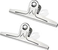 Coideal Extra Large Bulldog Paper Clips, 30cm Jumbo XXL Easel Clips Stainless Steel 2 Pcs Heavy Duty Binder Clamps for Office File (Silver, 11 4/5 Inch)