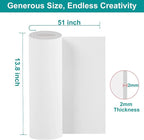 EVA Foam Roll - EVA Foam Sheets for Crafts,Cosplay Costume,DIY Projects - High Density Foam - 2mm Thick,51"x13.8"-White