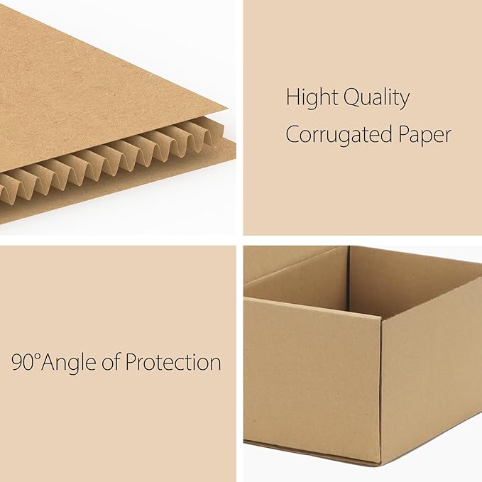 RLAVBL 4.6x2.2x2.2 Small Shipping Boxes Set of 100, Brown Corrugated Cardboard Box, Mailer Box