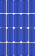 Royal Green Rectangular Color Coding Label 1.57" x 0.75" Write On Labels for File, Folders & Tabs 40mm x 19mm - Small Label Stickers - 100-Pack in Metallic Blue