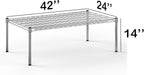 24''W x 42''L x 14''H Chrome Plated Wire Dunnage Rack | Off The Floor Storage