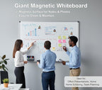 Magnetic Whiteboard -2 Pack 72" x 40" Large Magnetic Dry Erase Board with Removable Marker Tray| Commercial Wall-Mounted Aluminum Message Presentation White Board for Home Office Classroom