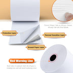 (50 Rolls) 3 1/8" x 119' Thermal Paper, POS Receipt Paper for Retail Business Cash Register, Fits Most Credit Card Terminal