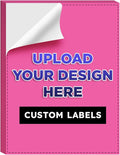 Custom Bright Neon Color Labels, Print Your Own Stickers, Upload Your Design for Printing - Smooth Matte Finish, Strong Adhesive, Crack and Peel - 3" x 5" - 25 Sheets per Pack (Pink)