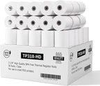 3 1/8 Thermal Paper Receipt Rolls (50 Pack) 55 GSM Premium Quality, BPA Free Receipt Paper Compatible with Most POS Systems, Cash Registers, Thermal Receipt Rolls