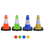 6 Pack 12 Inch Blue Reflective Traffic Cones, Black Base Mini Safety Cones for Event Setup, Reserved Parking, and School Activities (6, Blue, 12 Inch)
