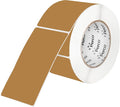 Perco Kraft Brown 3x5 Inch Perforated Sticker Labels — 150 Stickers/Roll — Natural, Cardboard-Like Surface with Permanent Adhesive for Product Labeling, Packaging, Crafting, DIY Projects — Made in USA