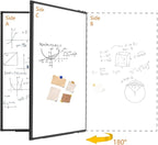 Magnetic Dry Erase White Board 48x36 Inch, 4x3 WhiteBoard Foldable Aluminum Frame Wall Mounted Dry Erase Board for School Office and Home