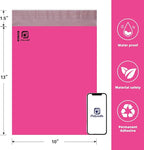 POLYSELLS 500 pcs 10x13 Inches Pink Poly Mailers Shipping Envelopes, Strong Adhesive Sealing, Waterproof, and Tear-resistant Postal Mailing Bags for Clothing, Books, and Accessories