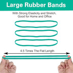 Large Heavy Duty Latex Rubber Bands 12 Inches Trash Can Bands Strong Elastic Bands for Office Supply, File Folders, Cat Litter Box, 60 Pack (Green)