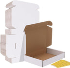 HORLIMER 11x8x2 Shipping Boxes Set of 30, White Corrugated Cardboard Mailer Box for Packing Small Business