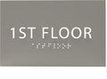 6" X4" 1st Floor Sign - ADA Compliant Tactile Graphics Grade 2 Braille Text Wall Sign| Directional Assistance, Floor Number Sign for Office, Schools, Hospitals, Apartments