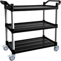 Utility Cart with Wheels, 3 Tier Rolling Cart with Tangle-Free Wheels(2 with Brakes), Heavy Duty 450 Lbs Capacity,Commercial Serving Cart for Home, Office, Restaurant, Warehouse.40×19.7"×38"