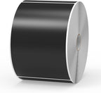 500 Pcs Rectangle Inventory Stickers Vinyl 3 × 5 Inch Moving Labels for Storage Bins Self Adhesive Color Coding Labels Waterproof Removable for Boxes Warehouse Classroom Office, Black