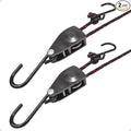 1/4" Adjustable Tie Down Ratchet: 2 Pack of Durable Rope Adjuster - Mini Ratchet Straps for Truck Roof Racks