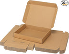 PHAREGE 12x9x2 Inch Shipping Boxes 20 Pack Brown, Tab Lock Tuck Top Mailer Boxes for Packaging Small Business, Cardboard Gift Boxes for Wrapping Mailing Present