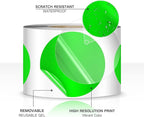 500 PCS Dot Sticker Tape 2" Inch Round Color Coding Labels Removable Writable Circle Floor Decal for Marking Organizing Social Distancing Green