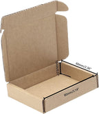 Ellbest 50pcs Kraft Paper Boxes, Corrugated Mailing Cardboard Packing Box for Jewelry Wraping Shipping, Storaging Small Item, Brown, 3.5 x 2.6 x 0.7 inches