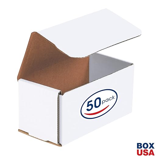 Box USA BMLRBC 6"L x 3 5/8"W x 2"H, White (Pack of 50)