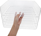 Stackable Desk Organizer Tray Paper Holder for Office File Storage and Document Sorting Practical Desktop Letter Tray for School and Home Use