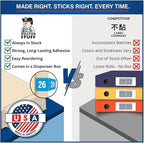 2026 Year Labels, Doctor Stuff 2026 Chart Stickers, Light Blue/White Color Coded, Reynolds & Reynolds Style, USA Made Year Stickers for End Tab File Folders, 500/Roll, 1 Roll, 3/4" x 1-1/2"