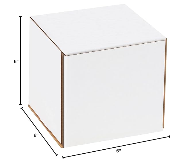 BOX USA Shipping Boxes Small 6"L x 6"W x 6"H, 50-Pack | Corrugated Cardboard Box for Packing, Moving and Storage