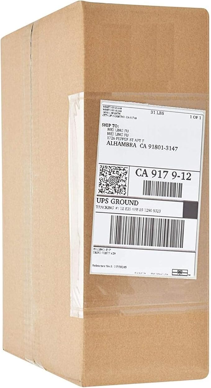 500 Pack 7.5x5.5" Packing List Mailing Envelopes Shipping Envelopes Packing List Clear Adhesive Shipping Label Sleeves Shipping Supplies for Small Businesses, Shipping Label Envelopes