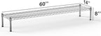 14''W x 60''L x 8''H Chrome Plated Wire Dunnage Rack | Off The Floor Storage