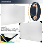 Three Clip Aluminum 11x17 Clipboard Metal Stainless Hangable Clipboards Art Pen Holder Extra Large Clip Board for Business Medical Professionals Workshop (Silver, A3-3Clip)