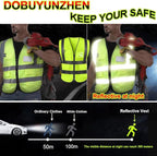 High Visibility Safety Reflective Vest with Pockets and Zipper Construction Hi Vis Work Vest(Black L)