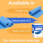 18" x 1200" (100 ft) Dark Blue Kraft Paper Roll (Value Pack of 2), 45 lbs Thickness, Made in USA Colored Kraft Paper for School, Bulletin Board - Odorless, Non-Toxic, Safe for Kids