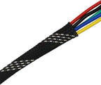 30ft PET Expandable Sleeving Wire Cable Sleeve (2/5", Silver&Black)