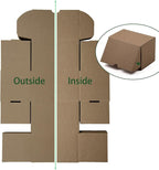 6x4x4 Inches Shipping Boxes Set of 25, Brown Corrugated Cardboard Box Literature Mailer for Packing Small Business