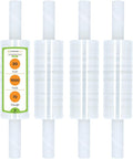 PSBM 4 Rolls 20 Inch x 1000 Feet 70 Gauge Stretch Wrap with Handles, Industrial Strength Heavy Duty Clear Shrink Wrap for Shipping, Packaging, Moving, Bundling or Storage