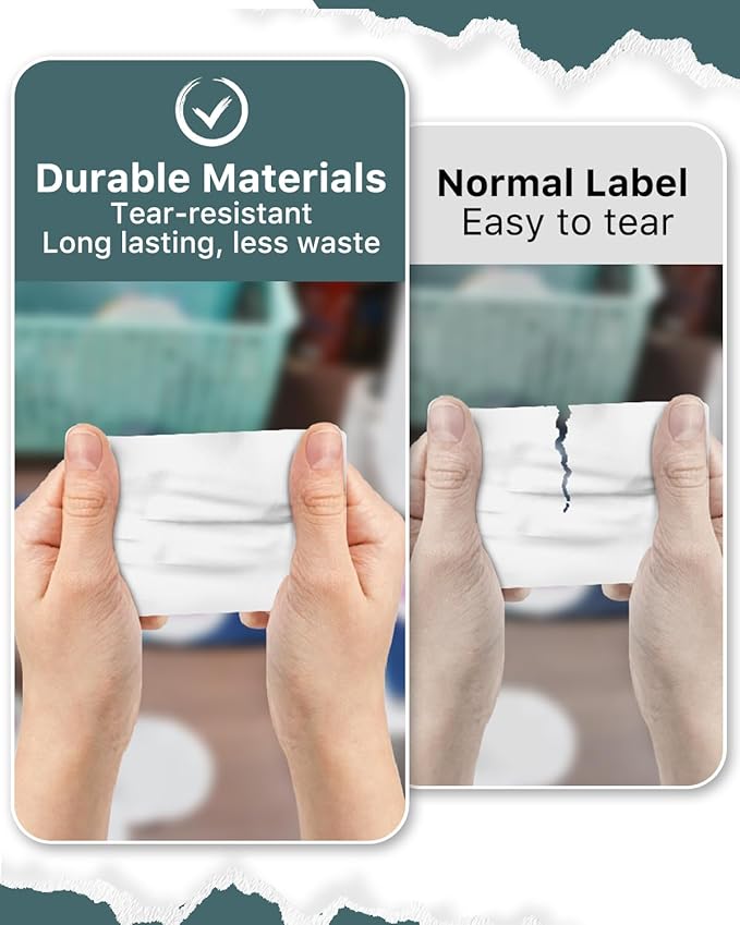 iEager 3" x 2" Thermal Labels, Rectangle Thermal Printer Stickers, Self-Adhesive Durable Sticker with Perforation Line, 500 Labels/Roll, White