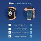 REVIX Knee Ice Pack Wrap, 45-Minute Long-Lasting Ice Pack for Knees with Ice Grid Gel Design, Reusable Gel Ice Wrap, Cold Therapy to Soothe Discomfort in the Thighs, Elbows, Calves & Legs (12" × 9.5")