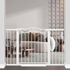 Fairy Baby 48.8"-51.5" Child Baby Gates for Doorway Stairs Hallway Stairway Gate for Kid or Pet Dogs Walk Through Pressure Mounted